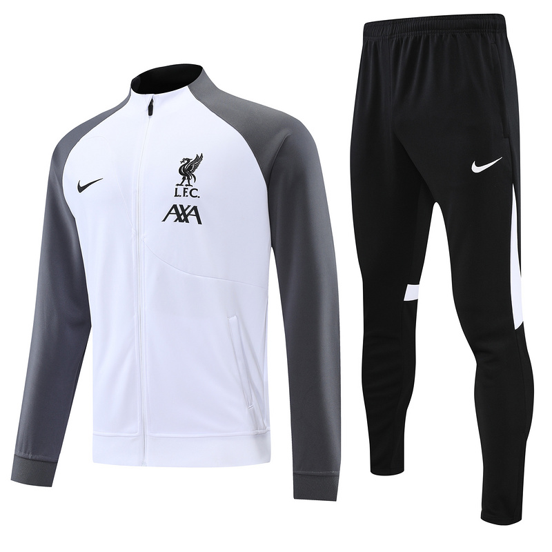 AAA Quality Liverpool 22/23 Tracksuit - White/Grey